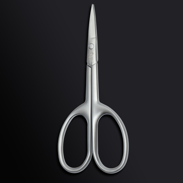 Ножницы маникюрные «Premium satin», узкие, прямые, матовые, 9,6 см, цвет серебристый Ножницы маникюрные «Premium satin», узкие, прямые, матовые, 9,6 см, цвет серебристый