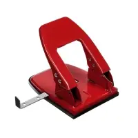 Дырокол на 30 листов, большой, металлический, с металлической линейкой, МИКС