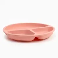 Тарелка детская секционная, 3 секции, розовый, Mum&Baby Тарелка детская секционная, 3 секции, розовый, Mum&Baby