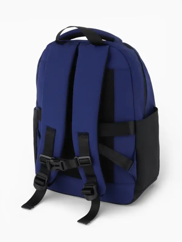 Рюкзак, 27*13*38,5 см, 2 отд 3н/карм, Комби, Водонепрон. дно, синий/черн