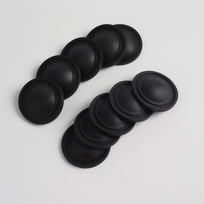 Ножки для чемодана круглые d4*0,8см (наб 10шт цена за наб) пластик чёрный Ножки для чемодана круглые d4*0,8см (наб 10шт цена за наб) пластик чёрный