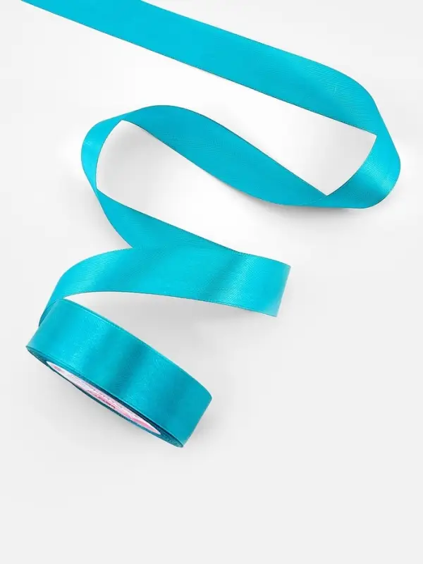 Лента атласная, 25 мм, 23&plusmn;1 м, бирюзовая