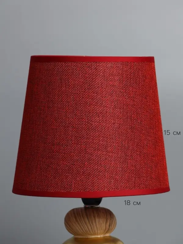 Абажур BayerLux &laquo;Кантри. Рогожка&raquo;, E27 или E14, бордовый, 18&times;18&times;15.5 см