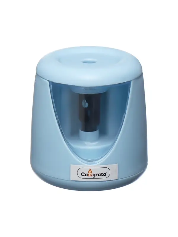 Точилка для карандашей электрическая Calligrata, с контейнером, на батарейках (в комплект не входят), голубая