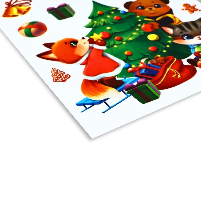 Виниловые наклейки на окна «Счастья в Новом году», многоразовые, 20 х 34.5 см, Новый год Виниловые наклейки на окна «Счастья в Новом году», многоразовые, 20 х 34.5 см, Новый год