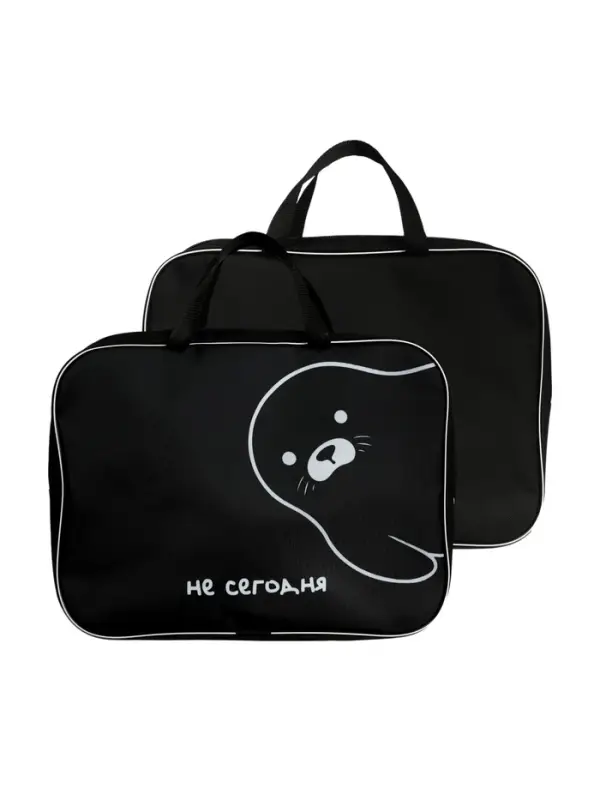 Папка с ручками Calligrata &laquo;Тюлень&raquo;, А4, 70 мм, 350&times;270, текстиль