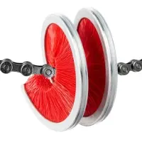 Щётка для чистки цепи TORSO, 360&deg;, красная