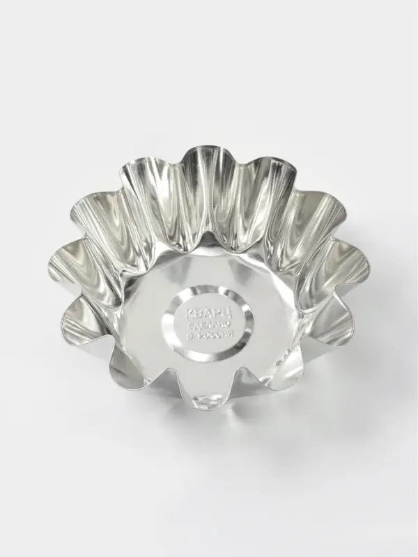 Форма для выпечки ромовой бабы, d=12.2 см, h=4.6 см, жесть, серебристая