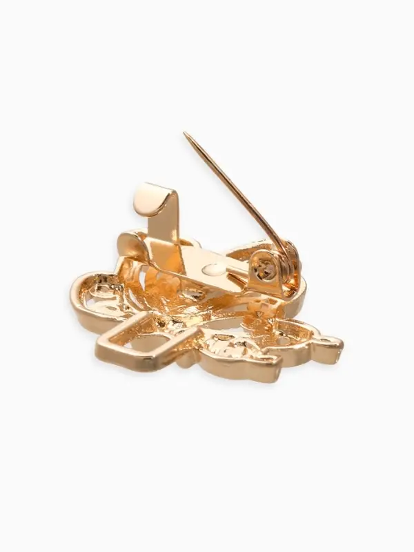 Зажим для кардигана Зажим для кардигана "Ажур" бабоччка, цвет золото