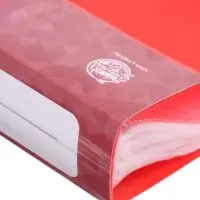 Папка с 100 вкладышами А4, 700 мкм, Calligrata, карман на корешке, красная