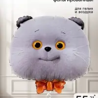 Воздушный шар фольгированный 21" &laquo;Кот Басик, голова&raquo;