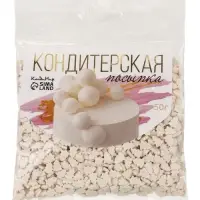 Посыпка кондитерская «Ёлочки», белые, 50 г Посыпка кондитерская «Ёлочки», белые, 50 г
