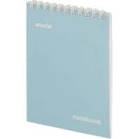 Блокнот Attache Акварель гребень картон А6. 40л голубой