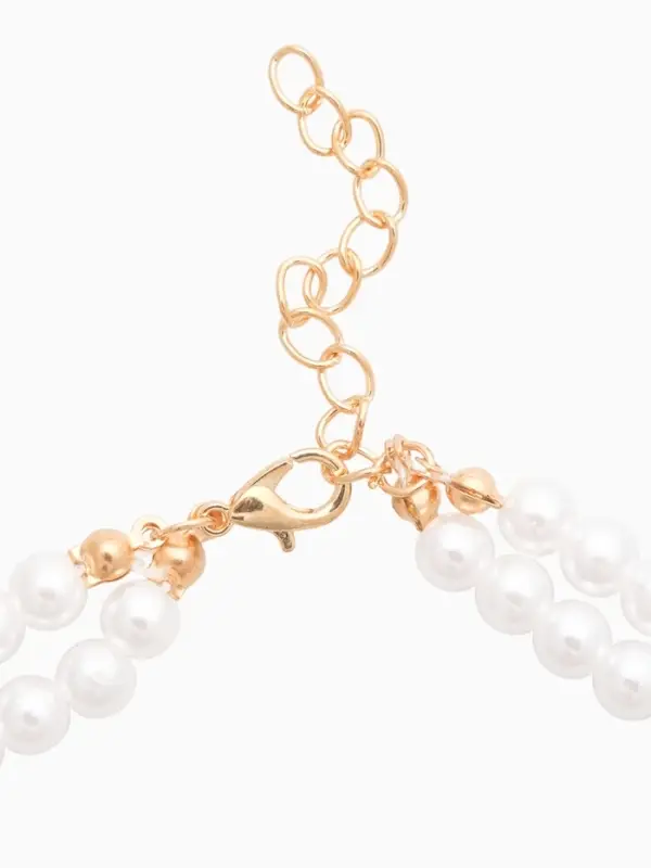 Набор 2 предмета: серьги, колье &laquo;Антуанетта&raquo;, вспышка, белый в золоте, 40 см