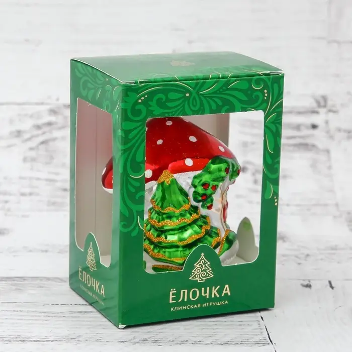 Ёлочная игрушка &laquo;Домик&raquo;, ручная работа, d=7.4 см