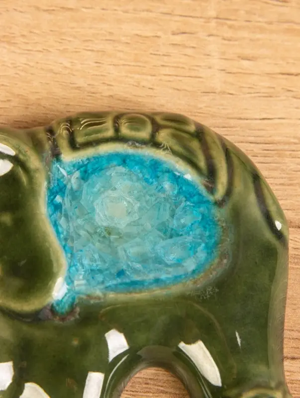 Подставка под благовония  Подставка под благовония "Слон" керамика, цв. зелёный, 8х6,5х1 см