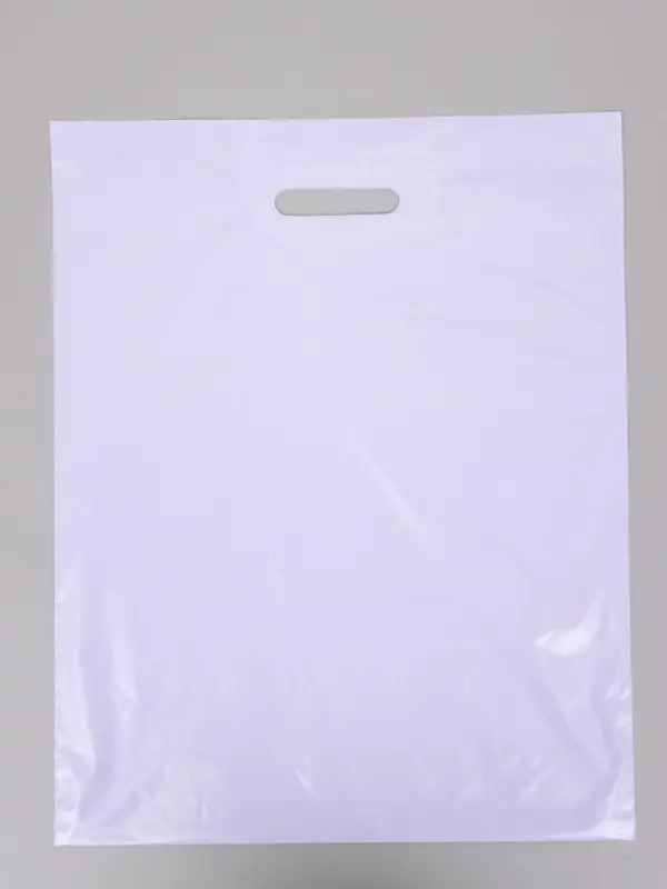 Пакет с вырубной усиленной ручкой ПВД 40х50 45 мкм Лавандовый