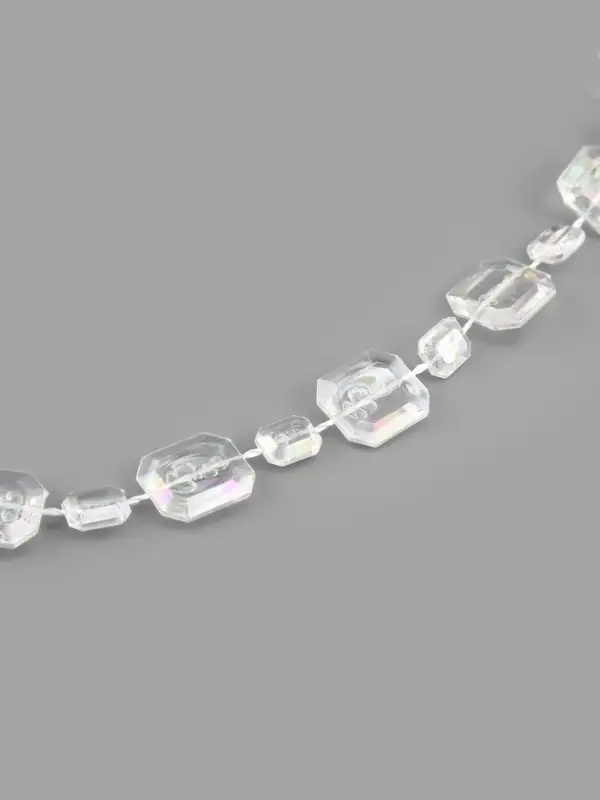 Бусины на нитях, с голографией, 9&plusmn;1 м, прозрачные