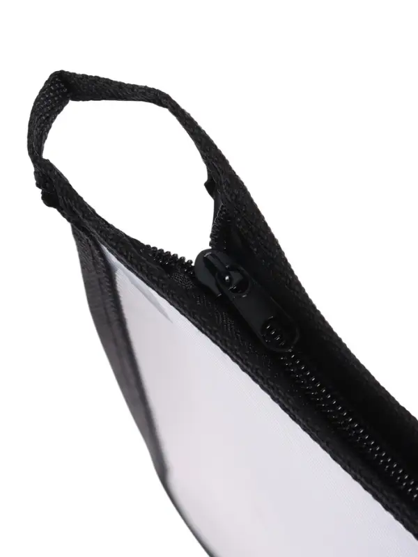 Папка пластиковая А4, молния сверху, Офис, прозрачная / черная, рифленая (330х230х55мм)