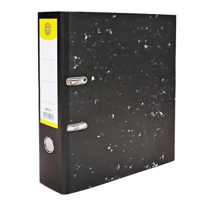 Папка-регистратор 75 мм, А4, эконом мрамор, черная, МИКС Папка-регистратор 75 мм, А4, эконом мрамор, черная, МИКС