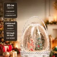 Фигура светодиодная музыкальная, 20 см, свечение тёплое белое