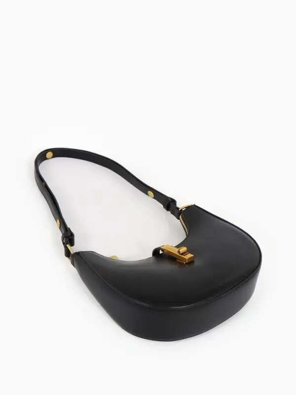 Сумка женская багет TEXTURA на молнии, 24&times;6&times;14 см, чёрная