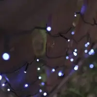 Гирлянда &laquo;Нить&raquo; 10 м, IP44, УМС, тёмная нить, 72 SMD-LED, свечение синее, 220 В