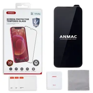 Защитное стекло для iPhone 14 Pro Max 3D ANMAC черный Арт. 1137411 (упаковка от другой модели)