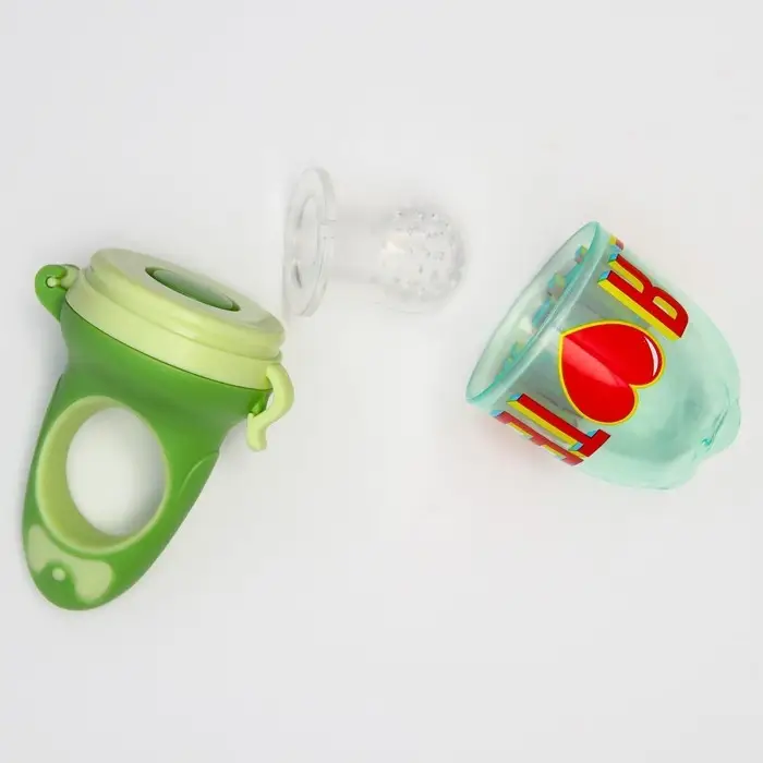 Ниблер для прикорма с силиконовой сеточкой «Еда, я люблю тебя», р-р сеточки М