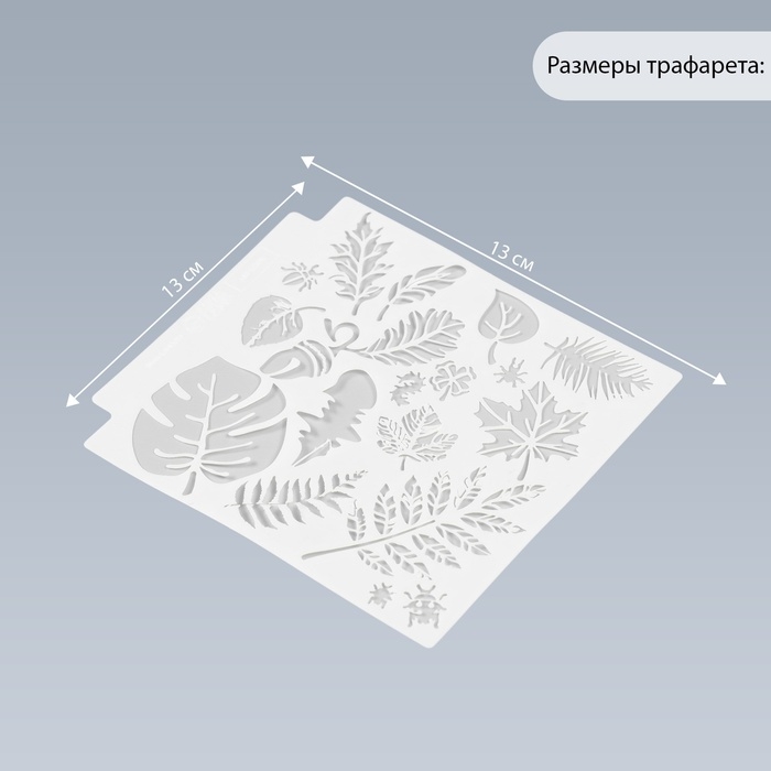 Трафарет пластик Трафарет пластик "Листья" 13х13 см