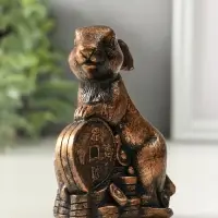 Фигура "Заяц на деньгах", высота 10 см, цвет винтажная бронза Фигура "Заяц на деньгах", высота 10 см, цвет винтажная бронза