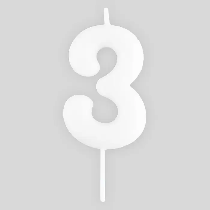 Свеча для торта, цифра «3», светится в темноте, 3,8 х 8 см Свеча для торта, цифра «3», светится в темноте, 3,8 х 8 см