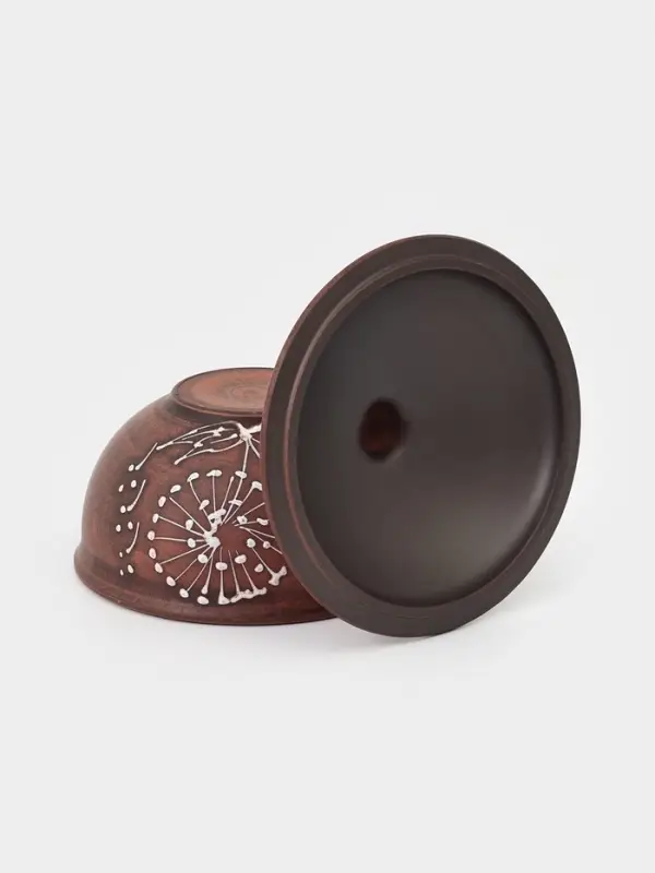 Кокотница &laquo;Одуванчик&raquo;, 700 мл, 15&times;15&times;14 см, красная глина