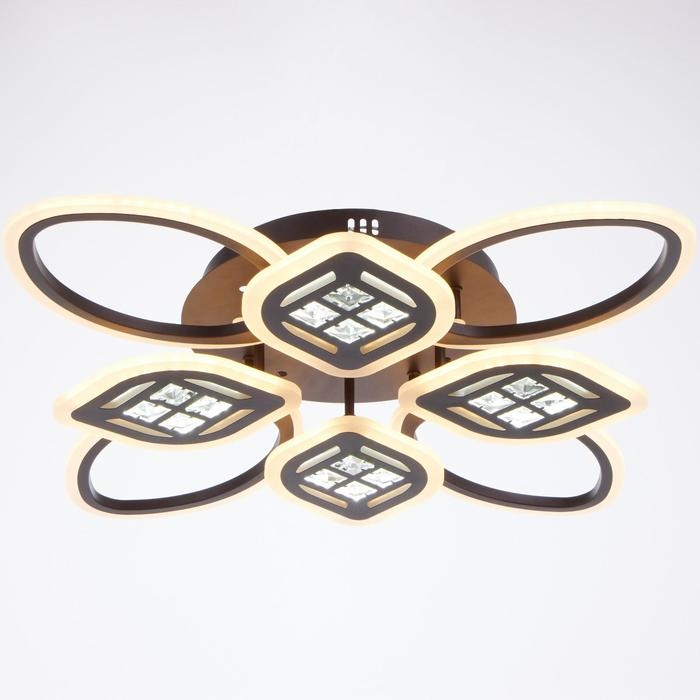 Люстра с ПДУ 1162/8CF LED 160Вт 3000-6000К диммер кофе 70х70х10 см BayerLux