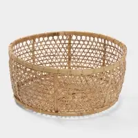 Корзина плетёная &laquo;Клоус&raquo;, 40&times;40&times;16 см, бамбук, светлая
