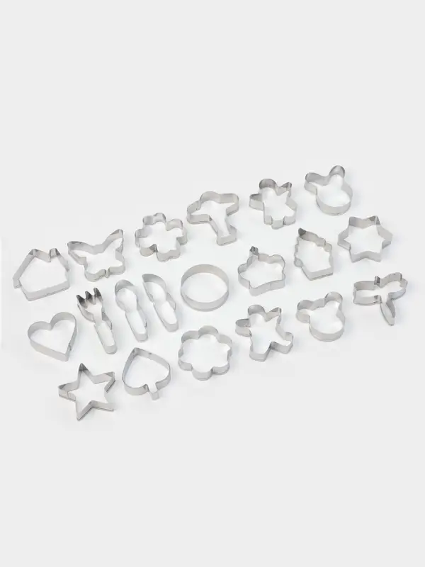 Формы для печенья &laquo;Лето&raquo;, набор 20 шт., нержавеющая сталь, серебристые