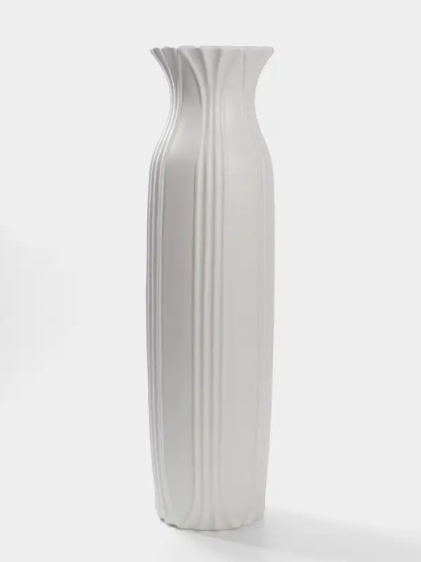 Ваза напольная керамика "Боливар" 61х15 см, белый