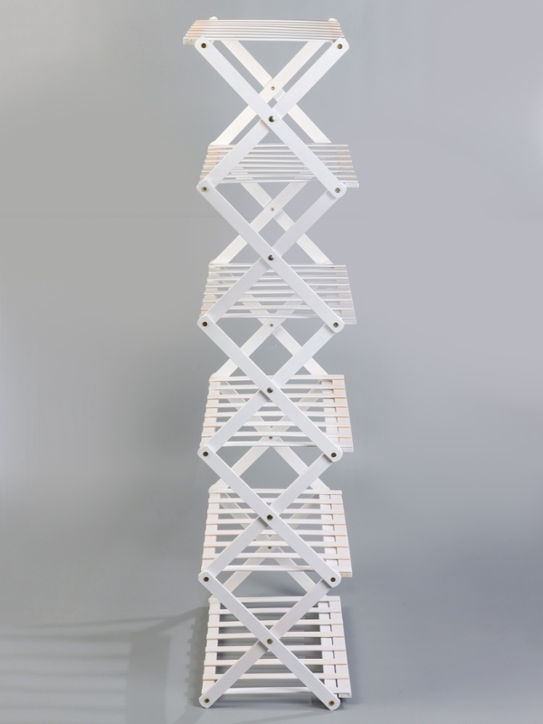 Подставка для цветов Greengo, 6 полок, 50 × 25 × 110 см, напольная, бамбук, белая Подставка для цветов Greengo, 6 полок, 50 × 25 × 110 см, напольная, бамбук, белая