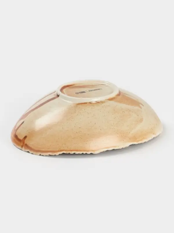 Салатник Magistro Organic brown, овальный, 800 мл, 20.5&times;16.5&times;5.5 см, фарфор, бежевый