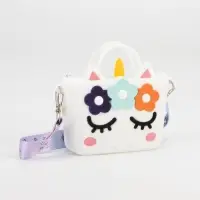 Сумка детская для девочки на молнии, цвет белый Сумка детская для девочки на молнии, цвет белый