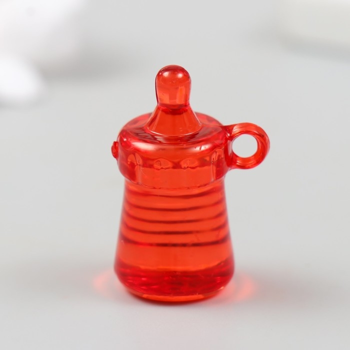 Декор для творчества пластик Декор для творчества пластик "Бутылочка" прозрачный цветной набор 20 гр 1,7х1,7х3,4 см