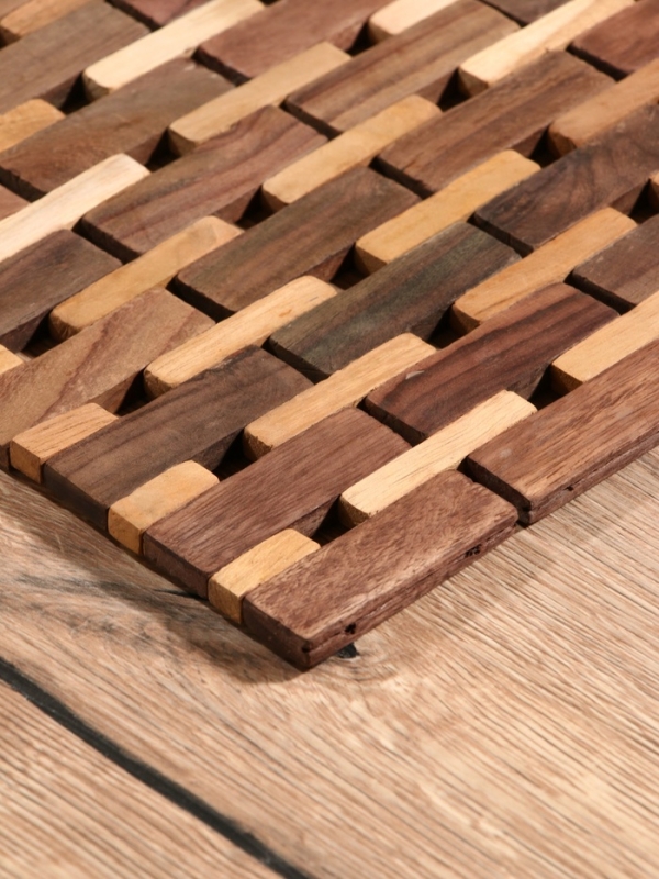 Коврик из тикового дерева, 40х30х0,7 см