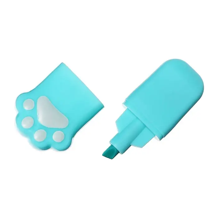 Набор маркеров-текстовыделителей Calligrata &laquo;Лапки&raquo;, 6 цветов, скошенный наконечник, узел 5 мм, в пенале на молнии