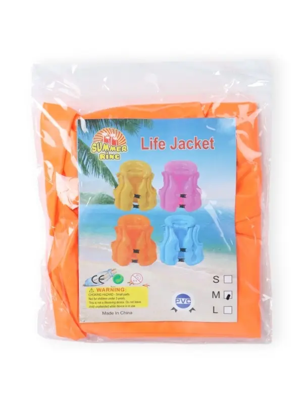 Жилет для плавания, размер М, цвет оранжевый