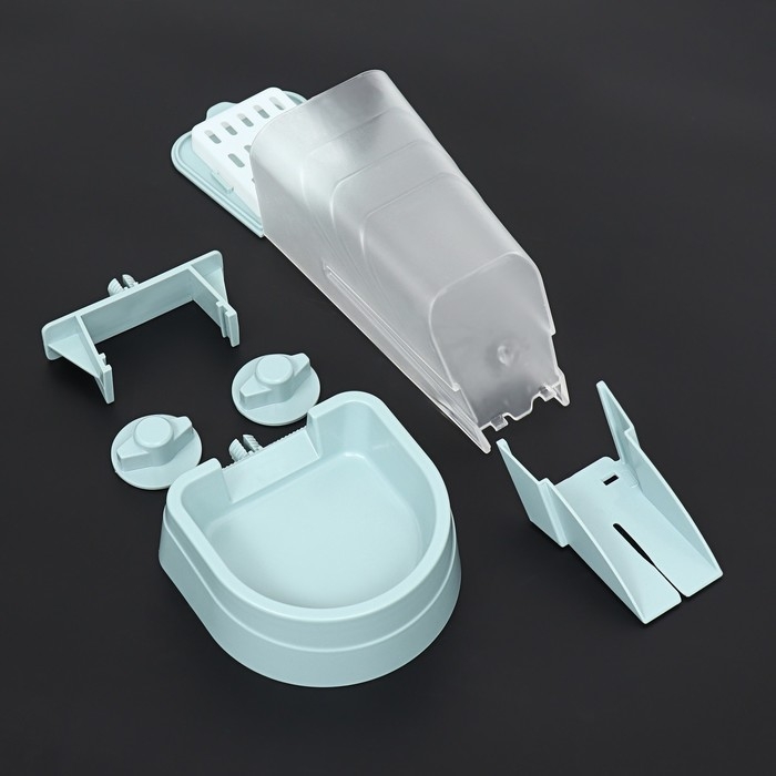 Кормушка для вольера 24 х 12 х 12 см, 2000 мл, голубая Кормушка для вольера 24 х 12 х 12 см, 2000 мл, голубая