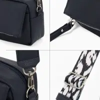 Сумка женская кросс-боди TEXTURA на молнии, 21&times;7&times;13 см, синяя