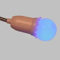 Лампа светодиодная Luazon Lighting «Шар», G45, Е27, 1.5 Вт, для белт-лайта, свечение синее