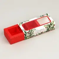 Коробка под 3 конфеты с ячейками «Счастье», 13.3 х 3.3 х 5.8 см