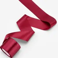 Лента атласная, 75 мм, 23&plusmn;1 м, бордовая №37