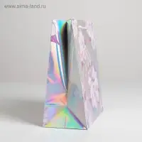 Пакет подарочный голографический, упаковка, &laquo;Сияй&raquo;, 23&times;27&times;11.5 см